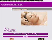 Tablet Screenshot of dukaneskincare.com